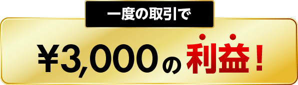 一度の取引で\3,000の利益！